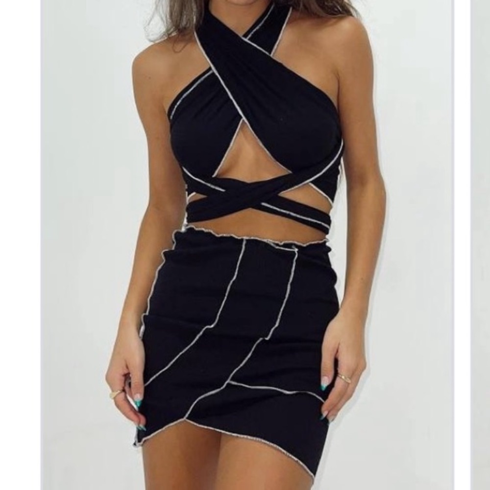 NEW 2Pc PRINCESS POLLY WRAP halter and matching skirt